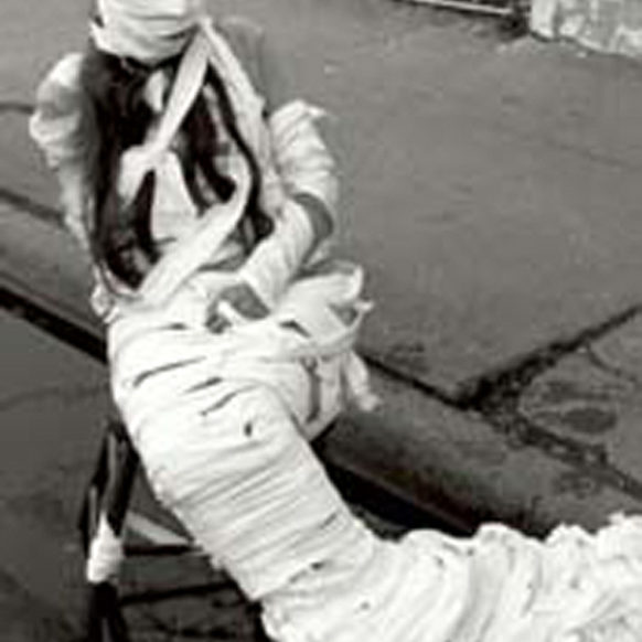 photo from Urban Sirens - a mermaid woman bandaged